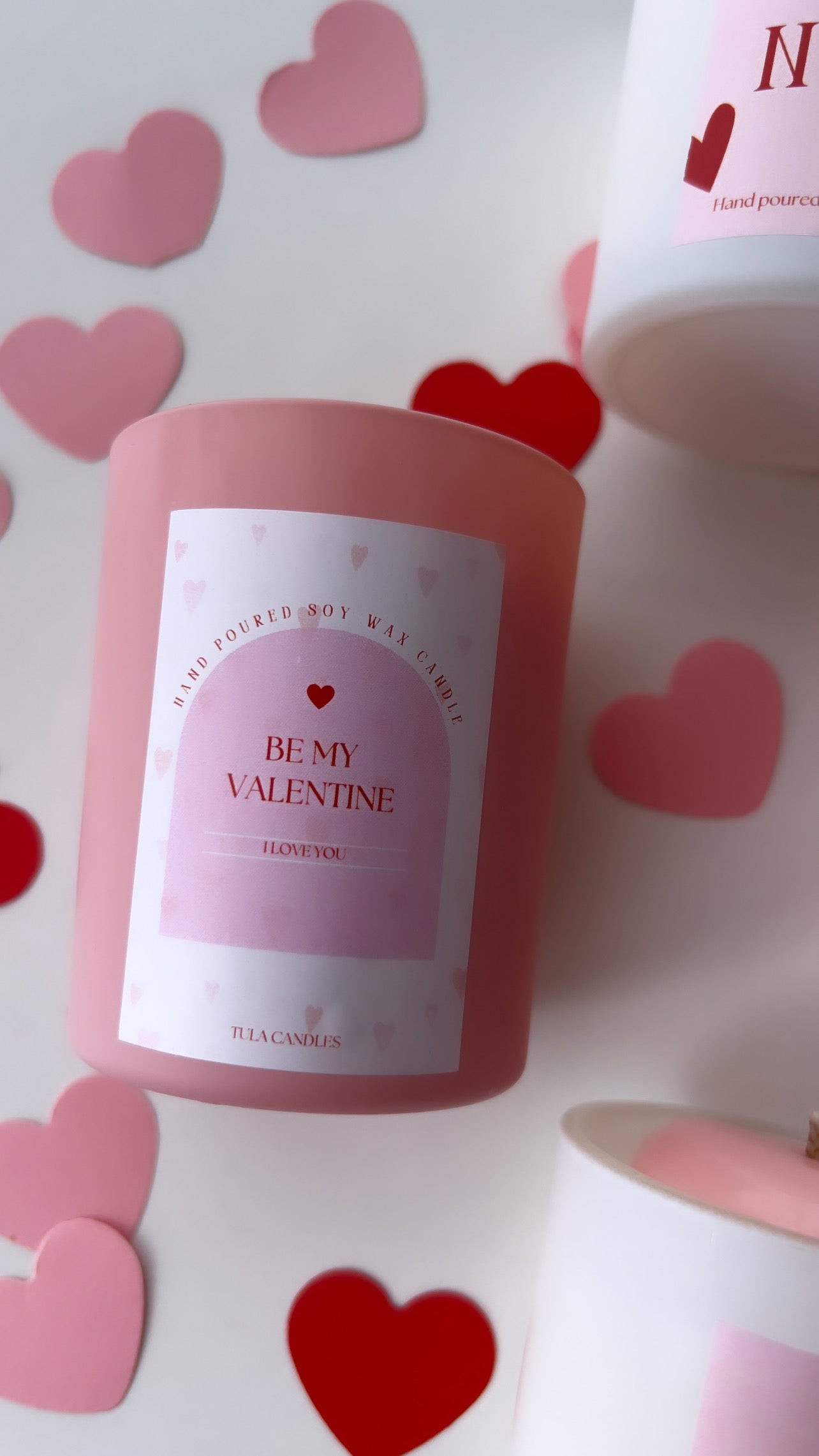 Be my valentine candle jar