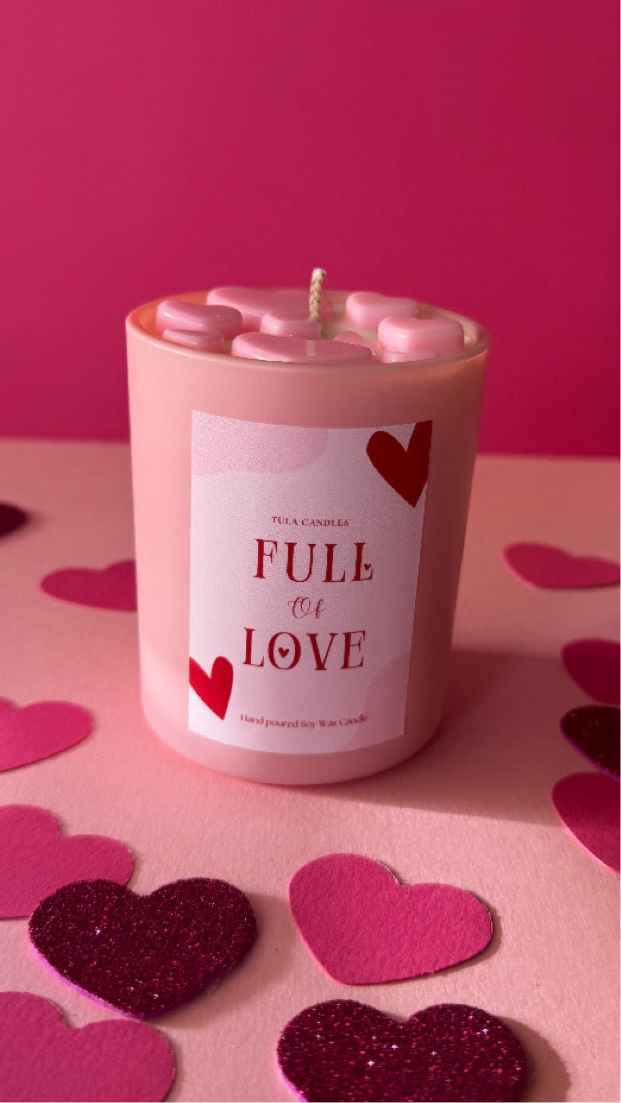 Full of Love candle jar
