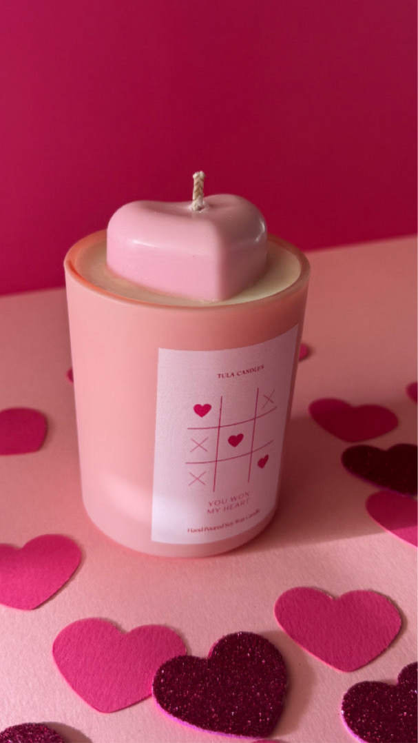You Won My Heart candle jar