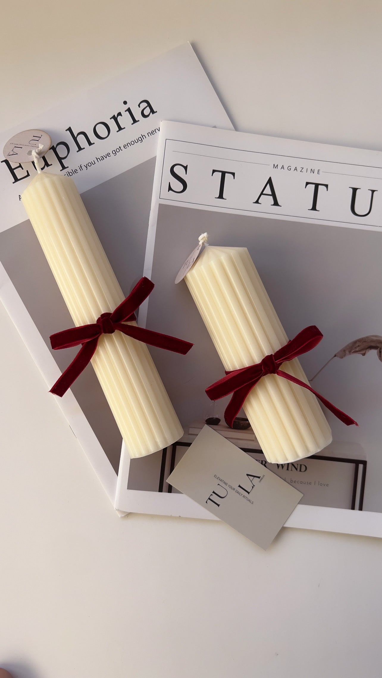 Long Ribbed Tapers Set