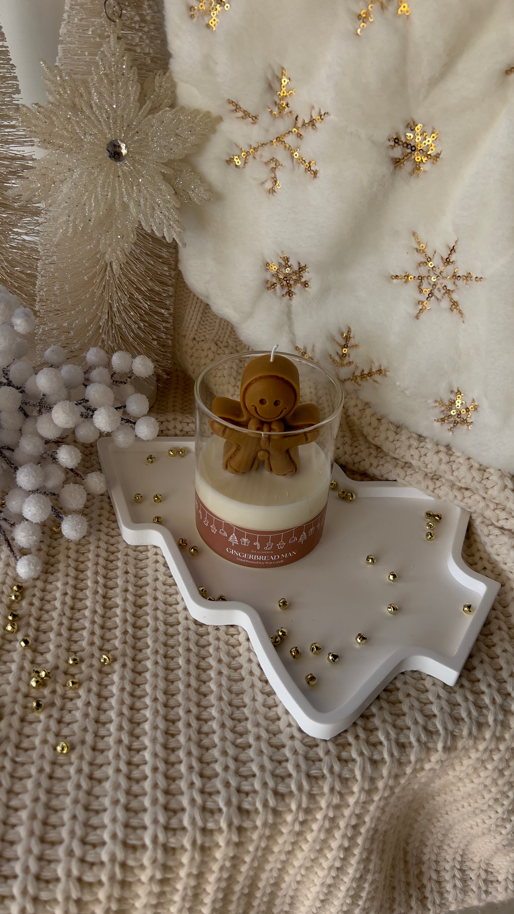 Small Gingerbread Man Glass Cup