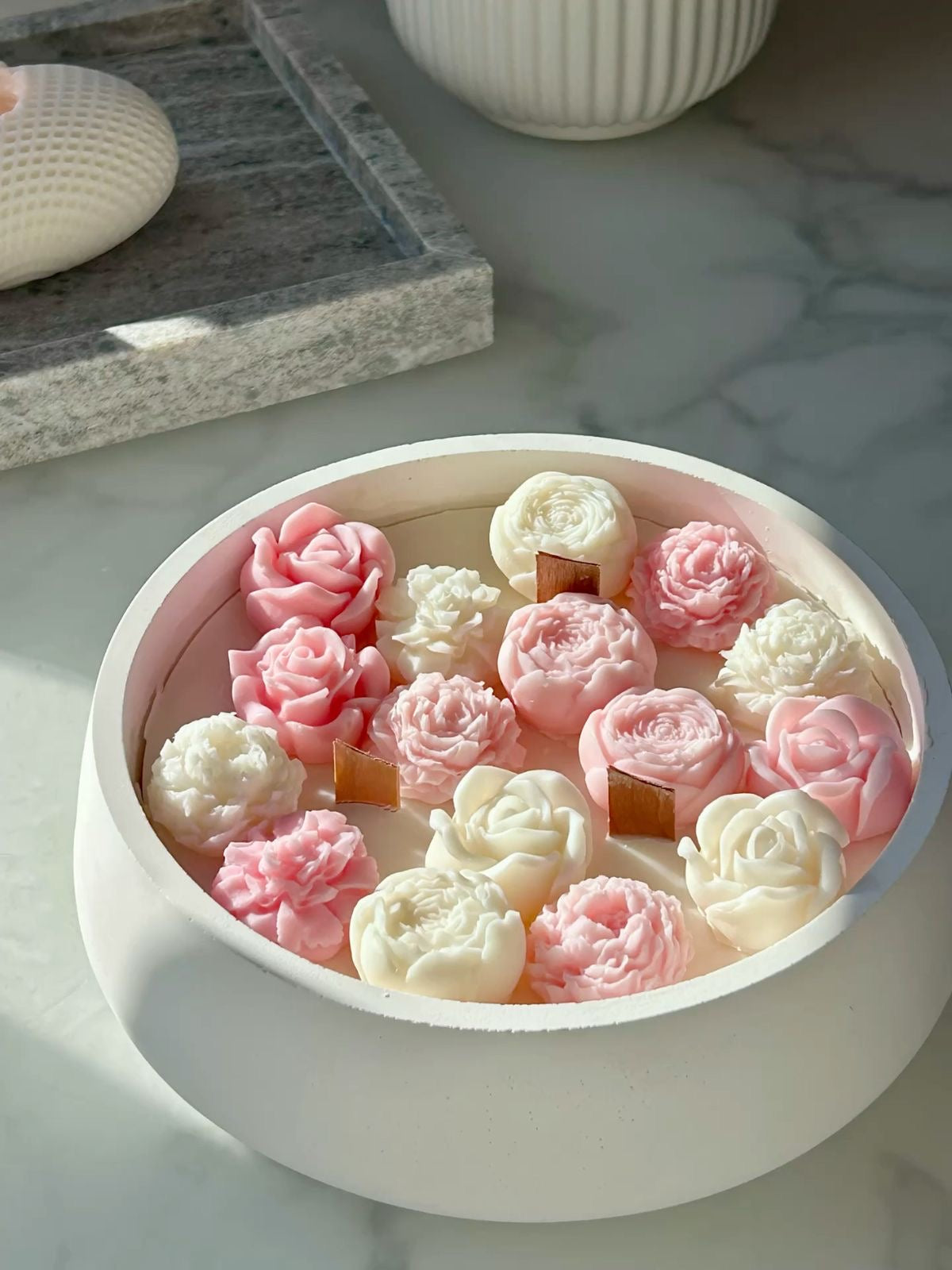 Large Candle Jar with Roses