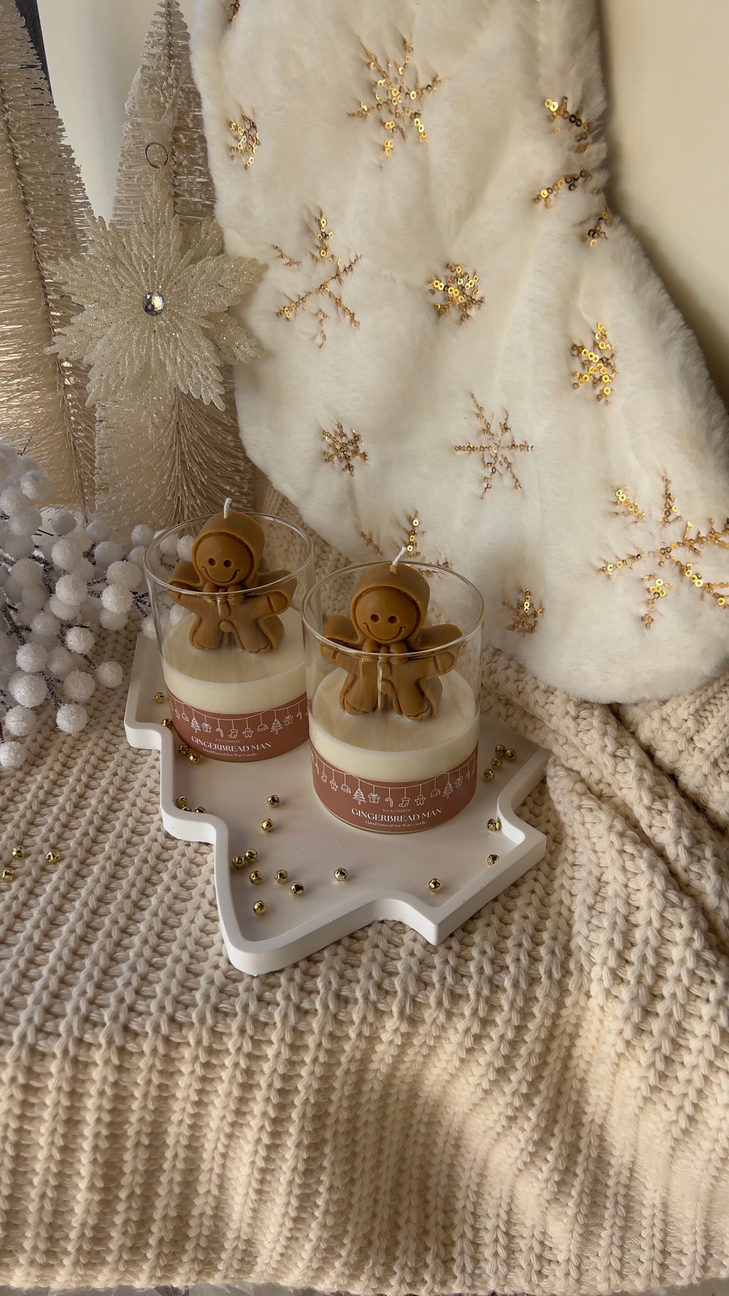 Small Gingerbread Man Glass Cup