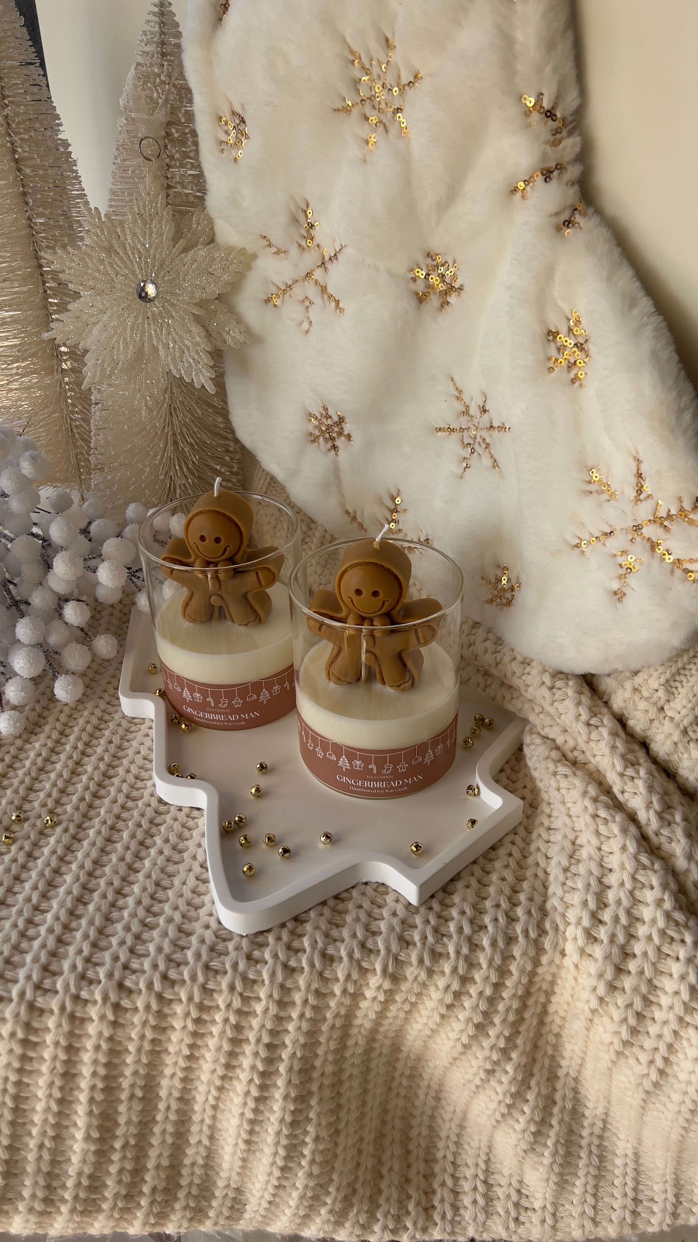 Small Gingerbread Man Glass Cup