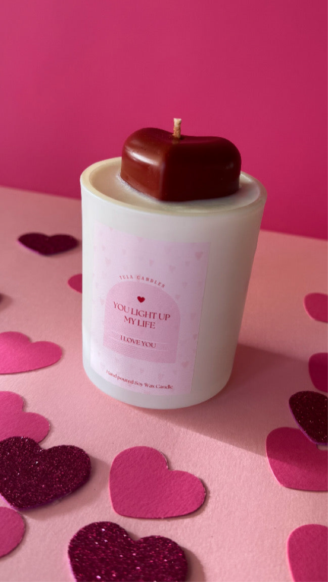 You Light Up My Life candle jar