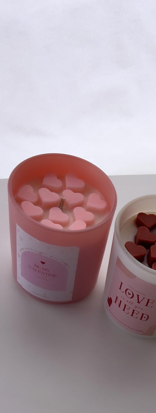 Be my valentine candle jar