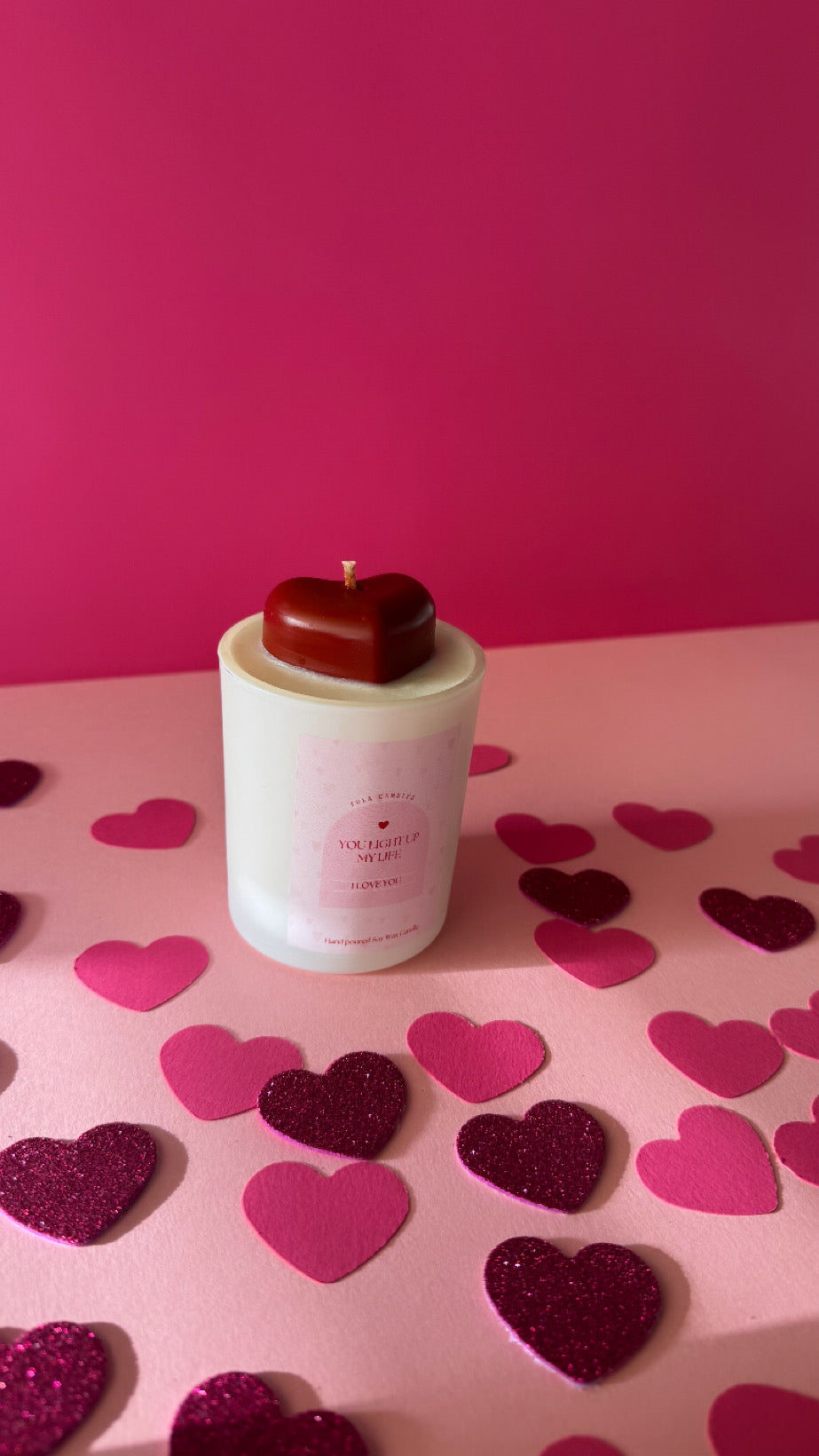 You Light Up My Life candle jar