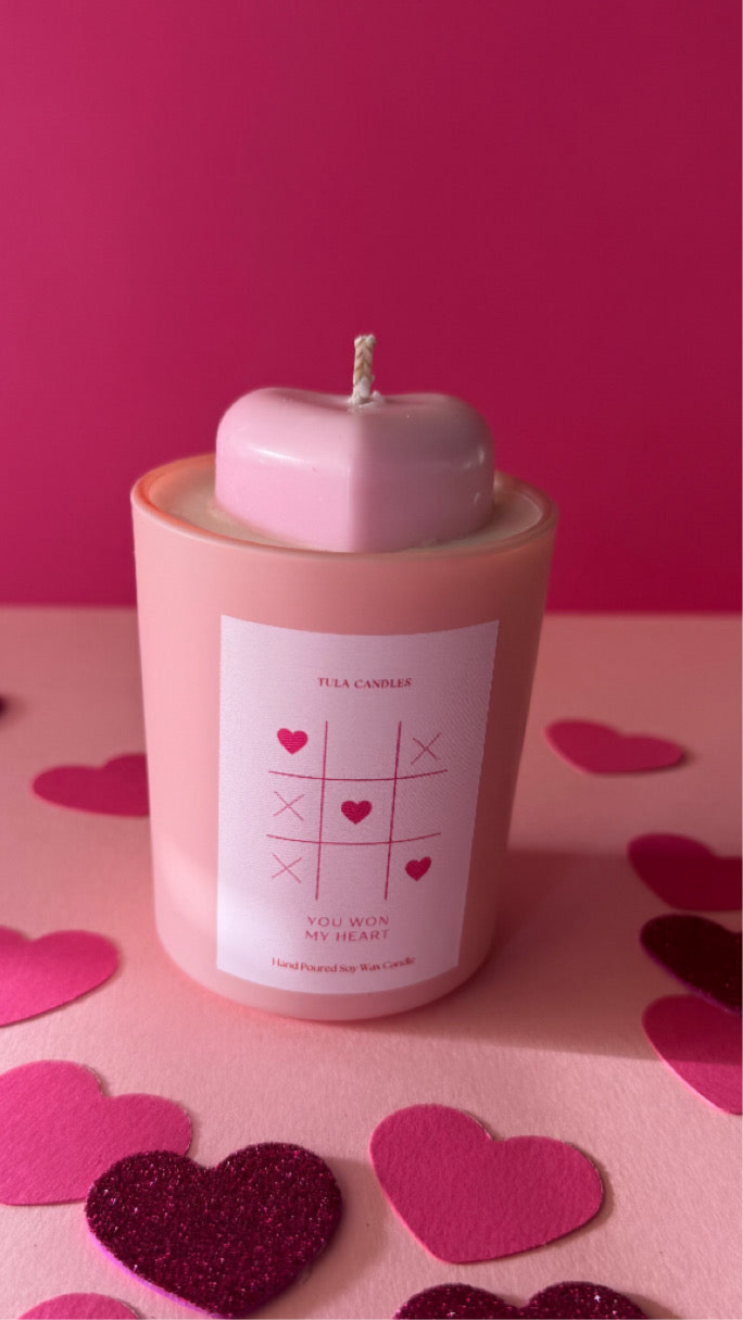 You Won My Heart candle jar