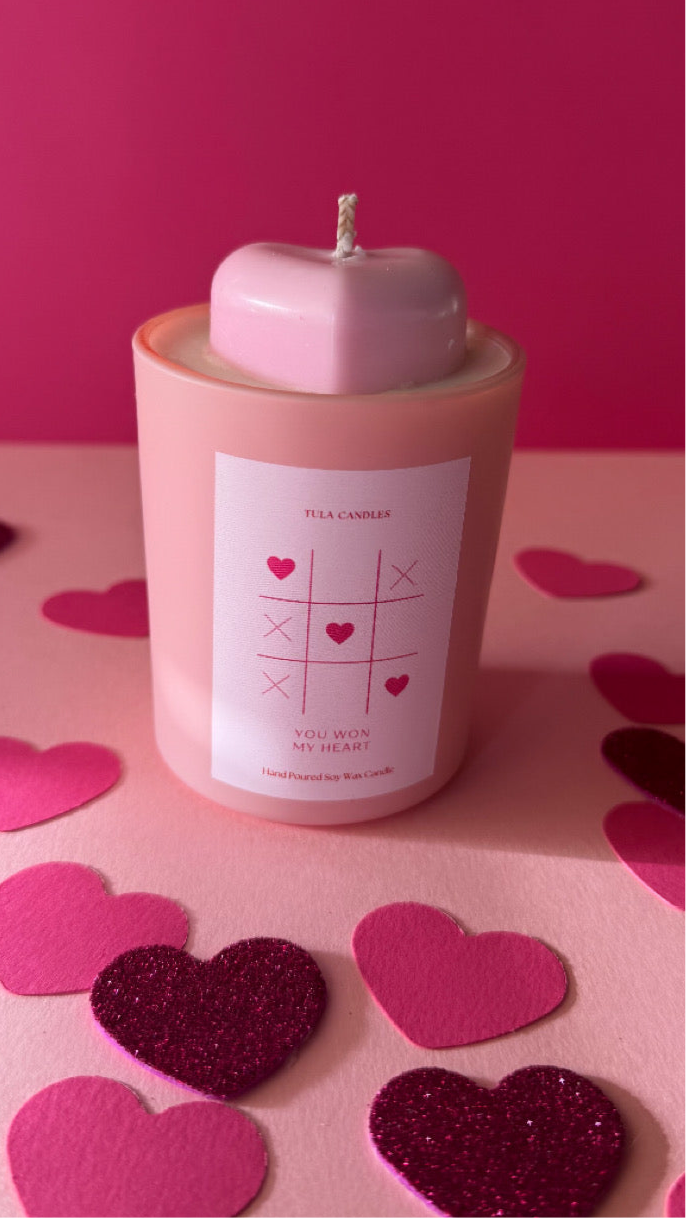 You Won My Heart candle jar