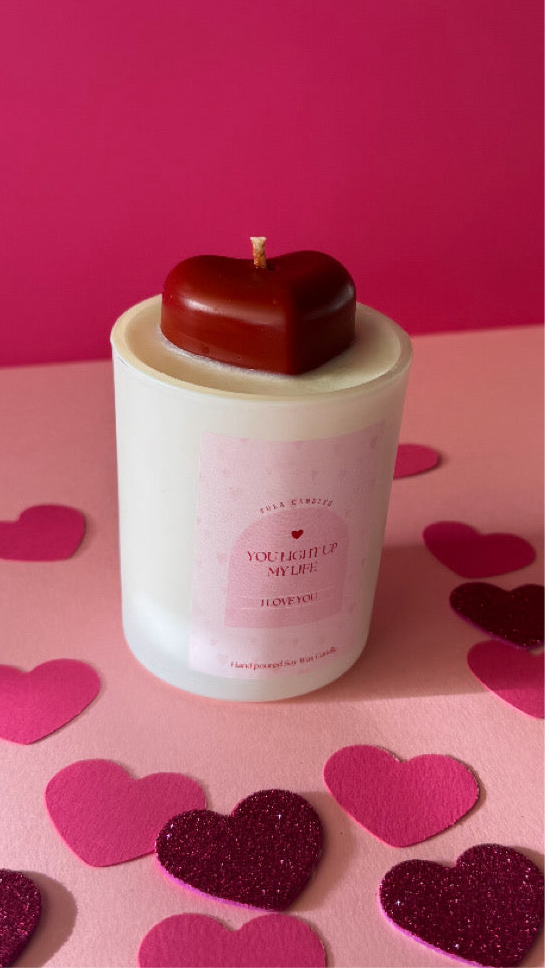 You Light Up My Life candle jar