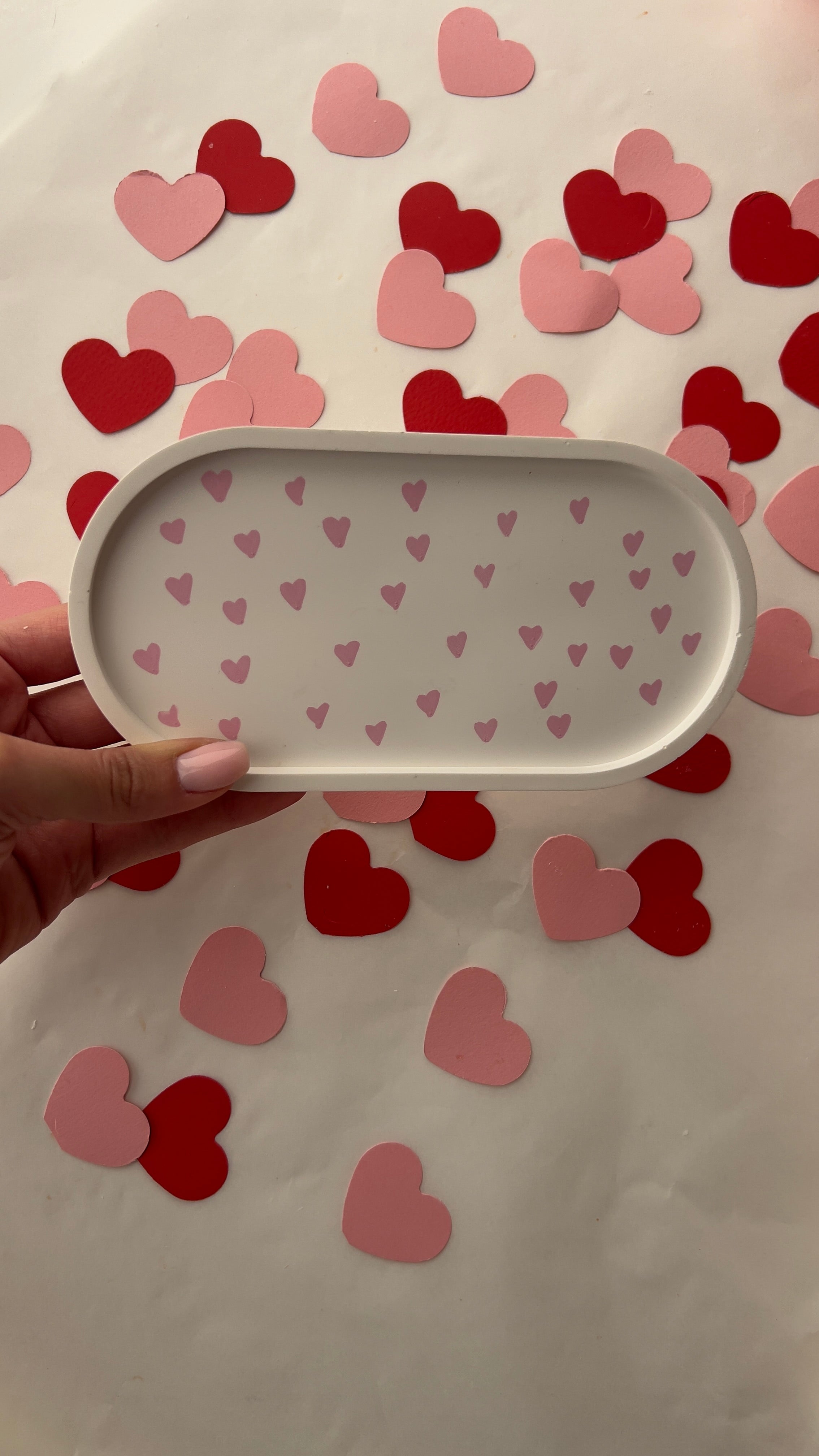 Hearts Oval Tray