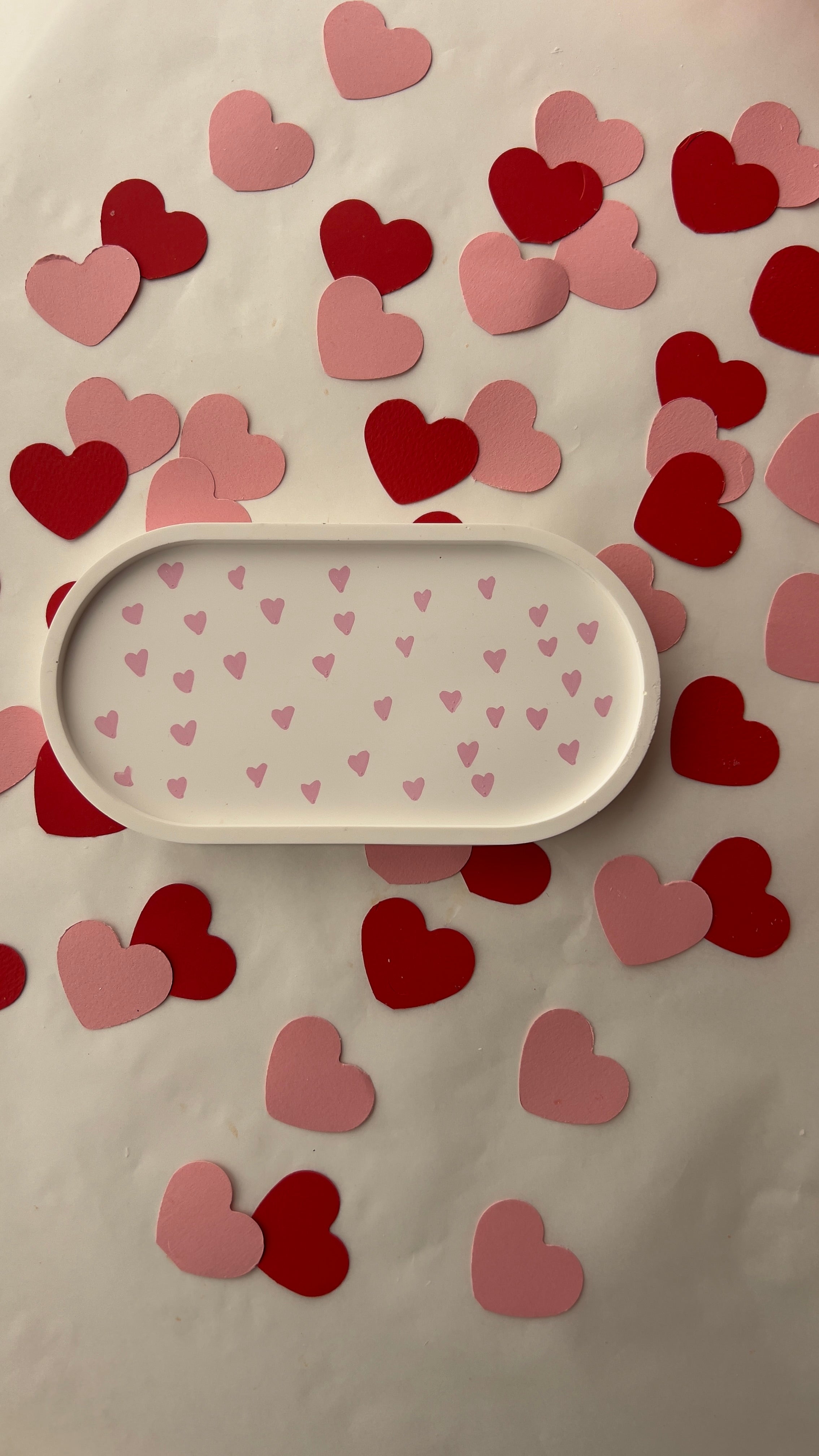 Hearts Oval Tray