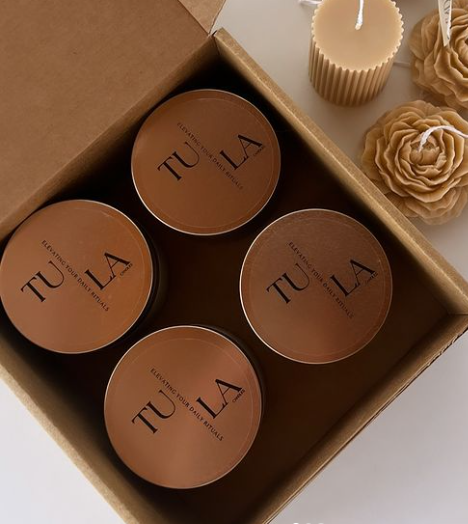 Four Candle Jars Set